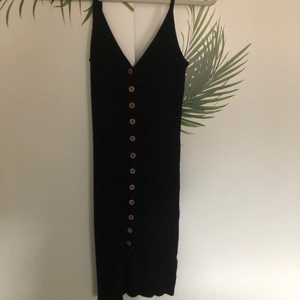 V-Neck Sweater Dress